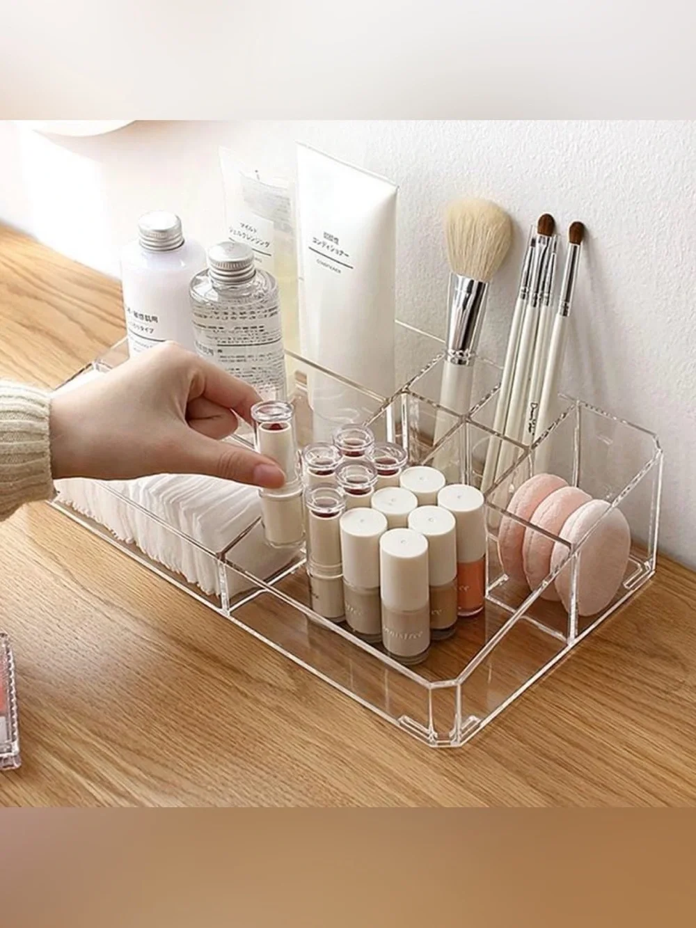 Acrylic Storage Tray Multi-Compartment Storage by Still Serenity 12.6x8.3x3.5 in